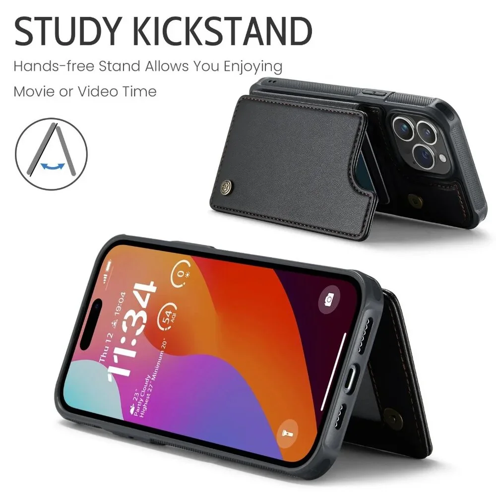 CaseMe C22 for iPhone 15 Pro Max PU Leather Wallet Case‎ with RFID Blocking Card